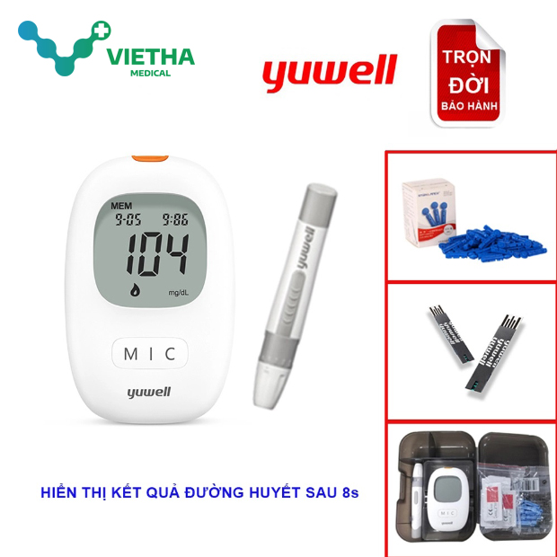Máy đo đường huyết Yuwell Accusure 710 (Model mới) Tặng 50 que thử + 50 kim