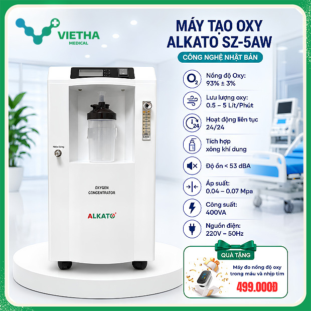 Máy Tạo Oxy ALKATO SZ-5AW Đời Mới 2025