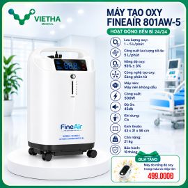 Máy tạo oxy FineAir 801AW-5  (5L/Phút) Êm Ái, Bền Bỉ, Bảo Hành 18 Tháng