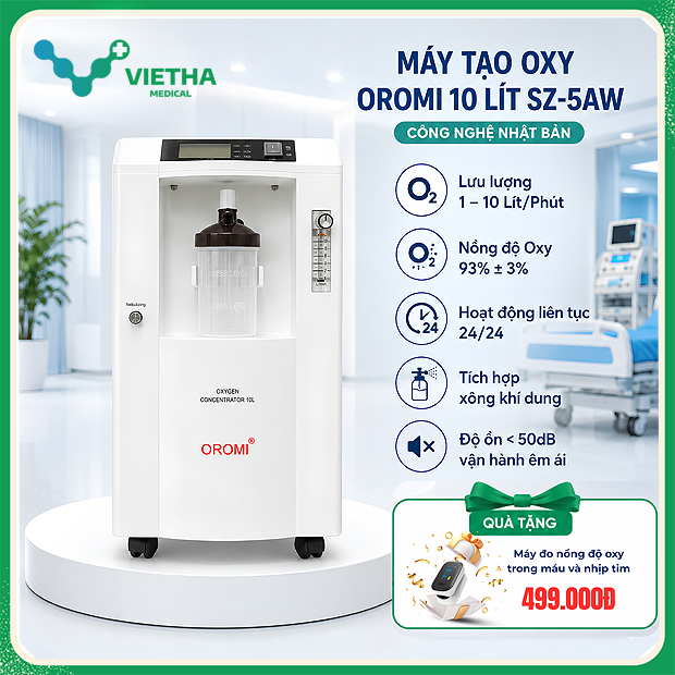 Máy tạo oxy Oromi 10 Lít SZ-5AW Công nghệ Nhật Bản