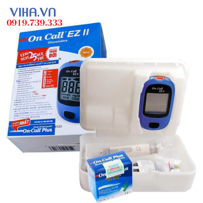 Máy đo đường huyết On Call EZ II hàng chính hãng nhập Mỹ
